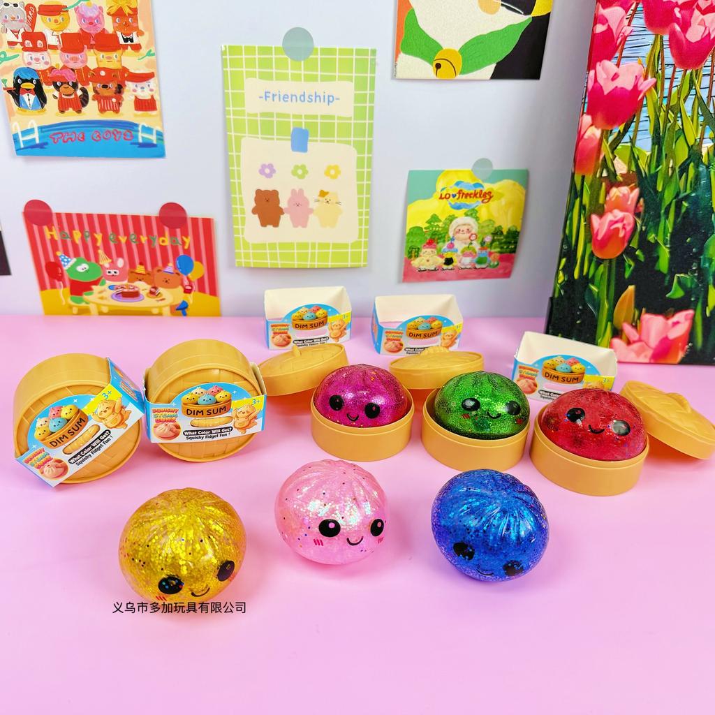 Mini Ravioli Squishy con Set Giocattoli da Spremere a Vapore Giocattolo Sensoriale Fidget per Adulti Giocattoli Antistress Colore Casuale