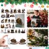 2D Flat Acrylic Mystery Box 24pcs Pendant With Airplane Box Funny Christmas Countdown Calendar