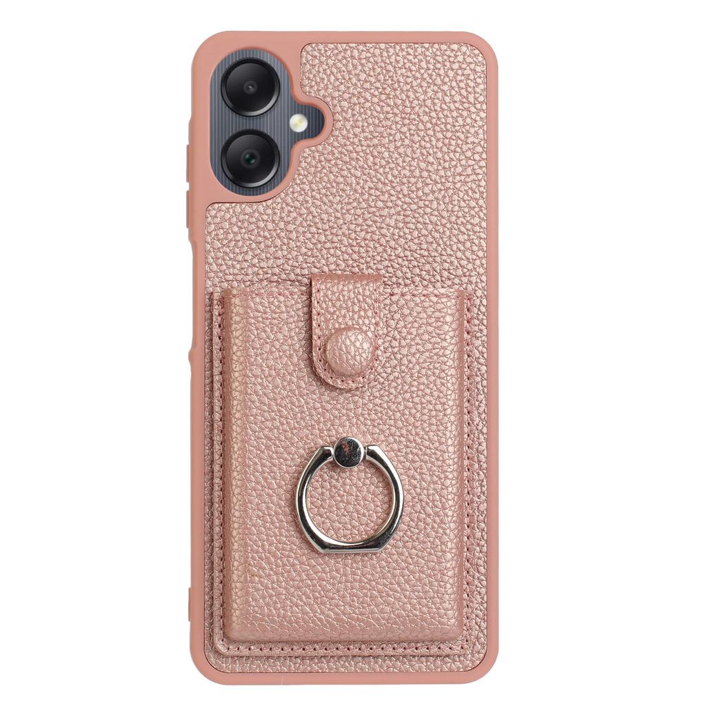 For Samsung Galaxy A07 4G/A06 4G/5G Case with Ring Kickstand Drawing Type Card Slots Leather Back Cover