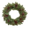 Christmas Wreath 35/40cm Pre-made Door Hanger, Festive Holiday Decoration for Home Entrance Xmas Decor