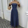 2026 Summer Elegant Retro Polka Dot Sleeveless Long Dress