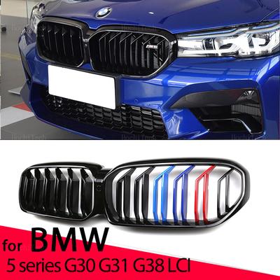 Grile pentru bara de protectie fata masina Grile de curse pentru rinichi pentru BMW Seria 5 G30 G38 G31 F90 M5 LCI -2022 Grile pentru bara fata pentru rinichi