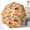 1pc Mushroom Pattern Automatic Open/Close Umbrella, Portable Folding Umbrella for Travel, Themed Events088