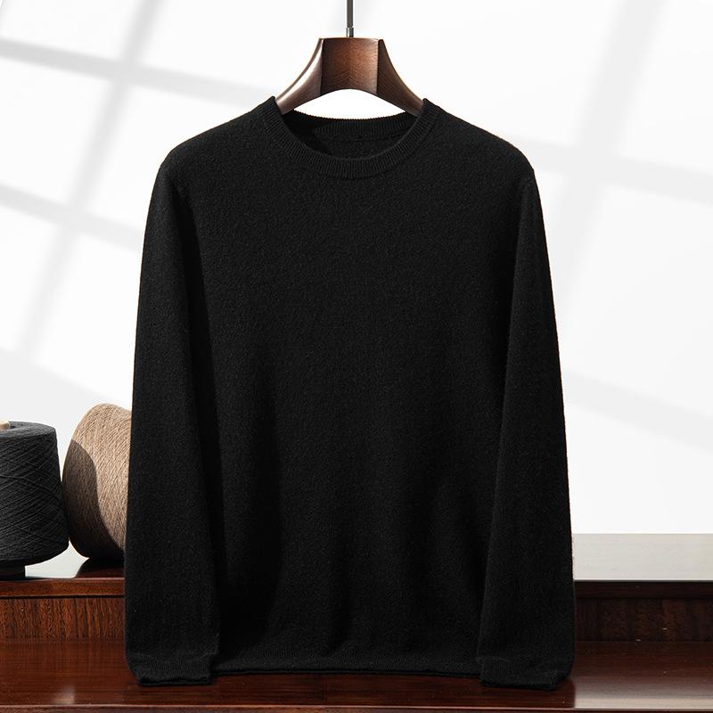 

Cashmere shirt men s semi-turtleneck pullover sweater long-sleeved inner with light luxury knitting 3XL