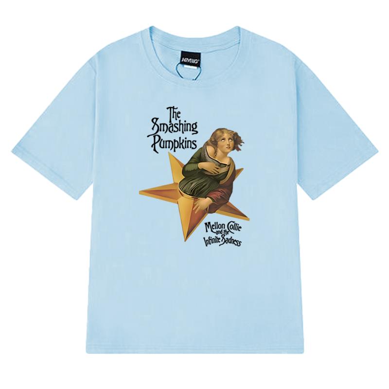 90S Album Mellon Collie and The Infinite Sadness T shirts Men Women The Smashing Pumpkins short sleeve T-shirt Unisex Cotton Top