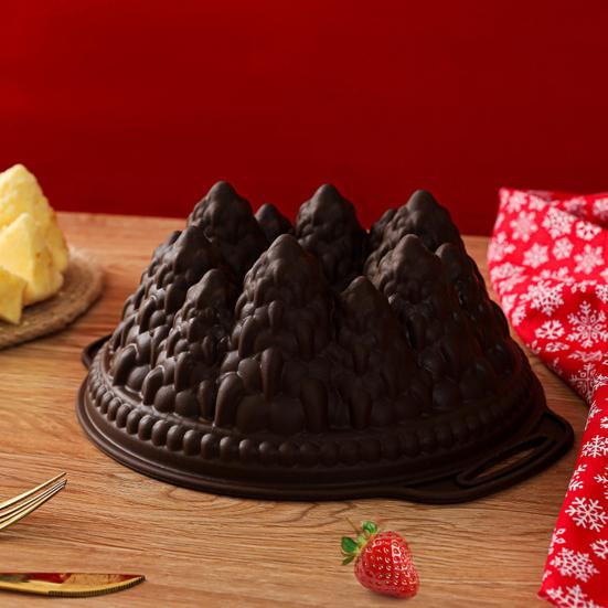 Volcano Forest Pastry Mold Silicone Cake Mold Flexible Baking Pan for DIY Cakes Chocolate Non-Stick Heat Resistant Easy Demolding Dessert Mold