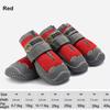 4-teiliges Hundeschuh-Set für große Hunde, atmungsaktiv, professionelle Outdoor-Hundeschuhe, rutschfest, langlebige Haustierschuhe zum Wandern, Gummisohle