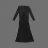 White High-Neck Long-Sleeve Formal Dress with Artistic Chest Decoration