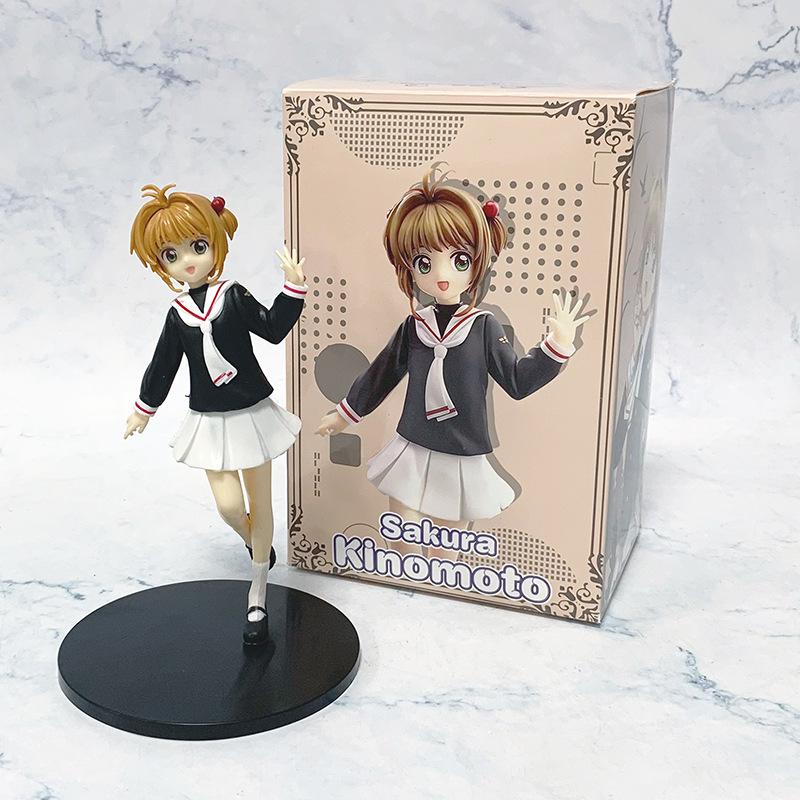 

16CM Anime Card Captor Sakura Daidouji Tomoyo Figure Pop Up Parade Kinomoto Sakura Aciton Figure Model Toy Gift Doll PVC With box