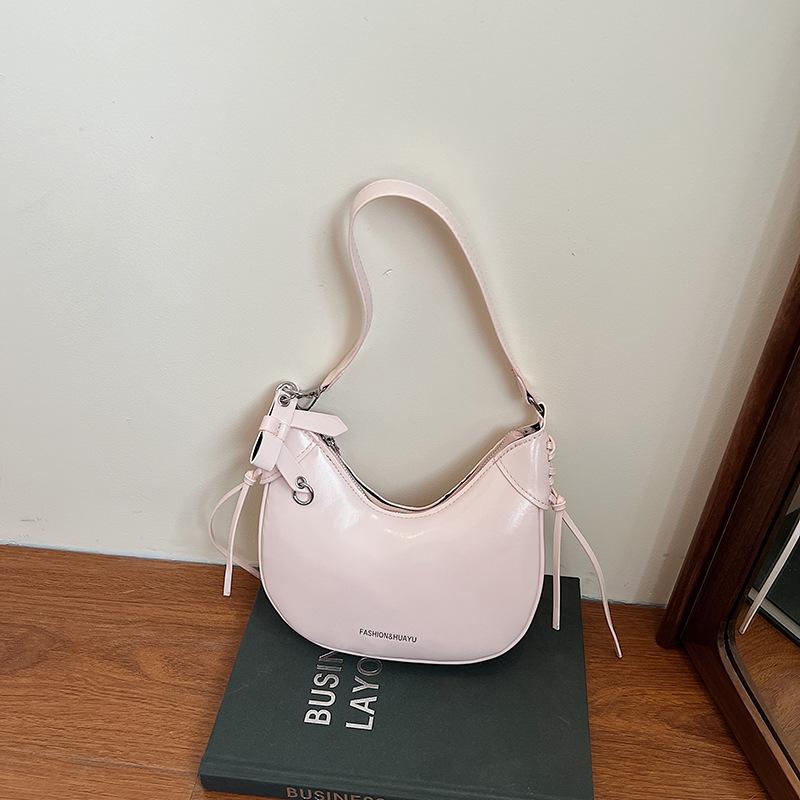 Retro texture handbag women s small bag 2025 new simple underarm bag versatile commuter shoulder bag