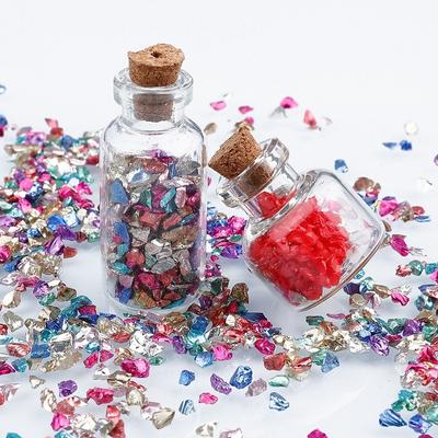 Macadam Schmuckzubehör Hohe Qualität Heißer Verkauf DIY Kristallkleber Füllmaterial Lose Perlen Unregelmäßige Dekoration 2-4mm Beliebt 25g Glas Zubehör