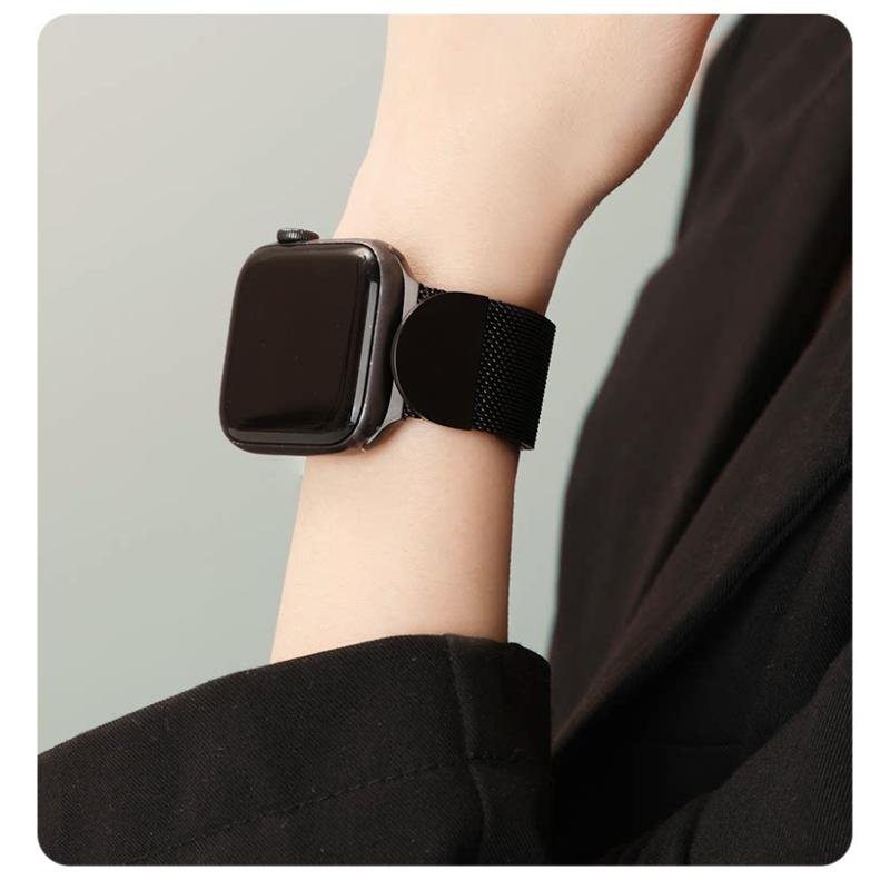 Magnetic Milanese Watch Strap for Apple Watch S11, iWatch 10/9/8/7/SE