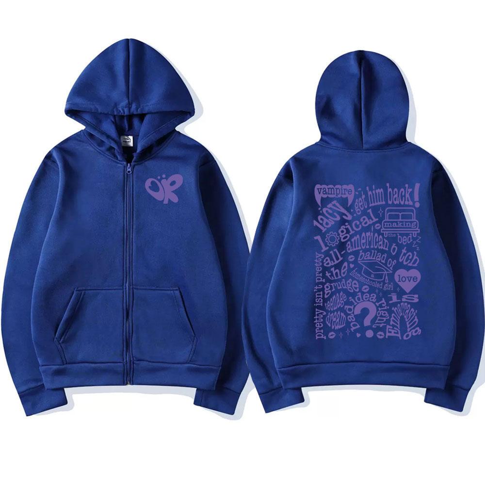 Sour Guts Vampire Zipper Hoodies Men Women Clothing Fashion Zip Up Sweatshirts Harajuku Hip Hop Oversized Pullovers Jackets Coat
