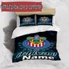 3pcs Duvet Cover Set (1*Duvet Cover + 2*Pillowcase, Without Core), Custom Name Club Deportivo Guadalajara Pattern Bedding Set, Home Bedroom Decor Gift