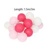 Colorful LED Cotton Ball String Lights 10/20 LED Cotton Ball Lamp  Christmas Easter Outdoor