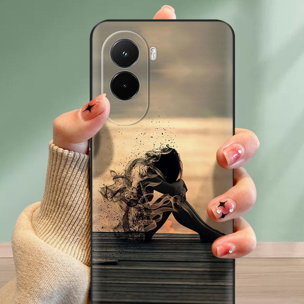 For Poco M7 4G Case Flowers Cartoon Animals Cool Style Soft Silicone Black Phone Cover For Xiaomi Poco M7 Case Fundas M 7 Bags