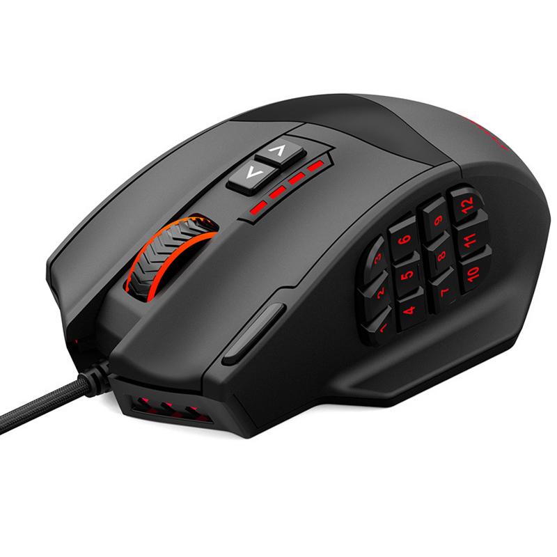 

E-YOOSO X39 USB Дротова комп ютерна миша Ергономічна ігрова миша з 12 бічними кнопками As Shown A