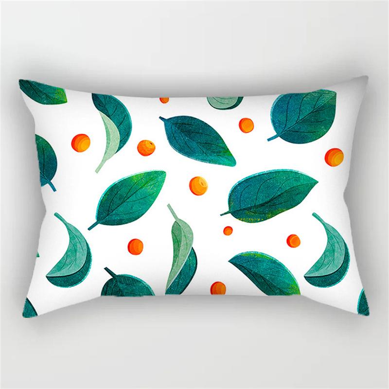 30x50cm Tropical Plant Polyester Pillow Cases Sofa Chair Living Room Home Decoration Green Leaves Plant Sunflower Pillowcase