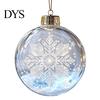 Festive Party Decorations Glowing Christmas Story Ornament, Light?Up Mini Holiday Scene Hanging Ball with Warm Gift Embellishments LED Light, Clear