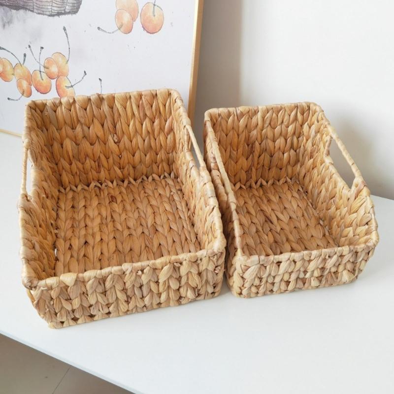 Modern Nordic Handwoven Storage Basket Breathable Materials Scandinavian Storage Bin for Living Room Bedroom
