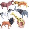 Zwierzęta Dzikie Duże Gumowe Figurki Słoń Lew Zebra Żyrafa Tygrys Hipopotam
