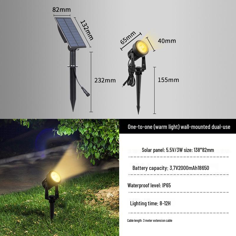 Ultra-Bright Waterproof Solar Ground Spotlight for Outdoor Garden and Landscape Lighting