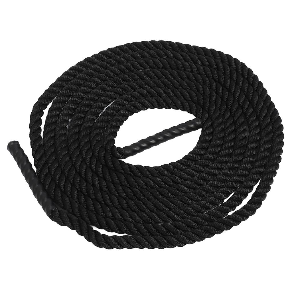 Power Battle Rope Black Lightweight Basics Battle Exercise Training Rope for Outdoor Strength Training 12m 39.4ft