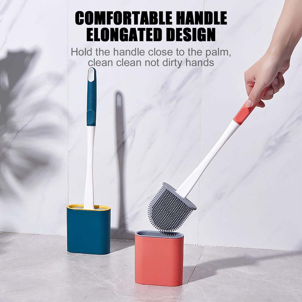 Toaletní kartáč Bez slepých uliček k mytí WC Silikonový závěsný typ