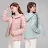 Lightweight Womens Down Jacket Slim Fit Casual Hooded Or Stand Collar Winter Coat 85-90% White Duck