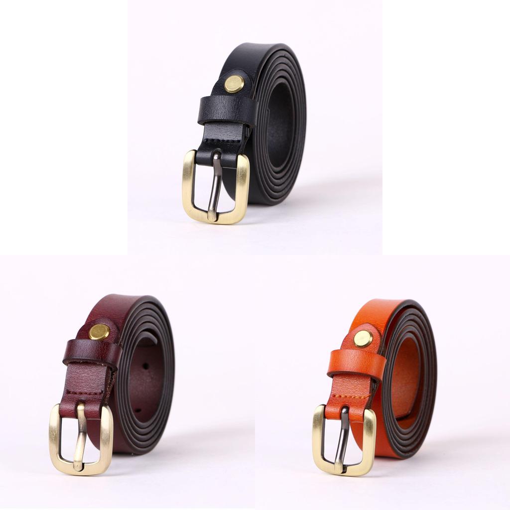 Genuine Leather Waist Belt For Women And Men With Square Buckle Casual Style For Outdoor Wear