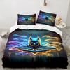 3PCS Breaks Through Bat Bedding set,Ideal For1pc Duvet Cover And 2pcs Pillowcases Perfect for Christmas gift,Ideal for Bedroom, Dormitory