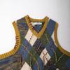 Women's Autumn 2024 Diamond Pattern Knit Vest - European & American Style