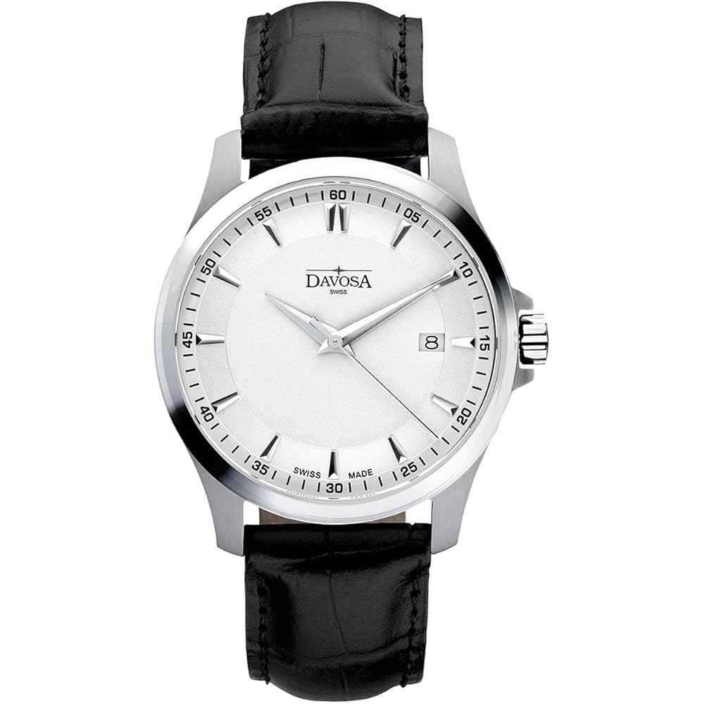 Davosa Classic Quartz Watch 3 Hands Date 10 ATM Water Resistant Swiss Made Model 162.466.15