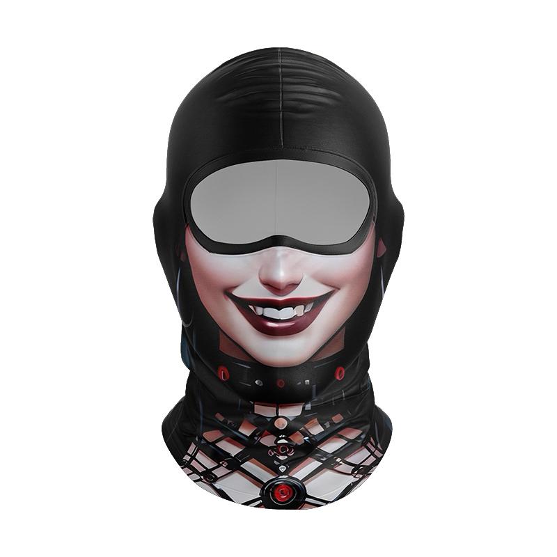 Balaclava New 3D Human Face Outdoor Cycling Mask Breathable Quick-drying UV Sun Protection and Dustproof Ice Silk Full Face Mask