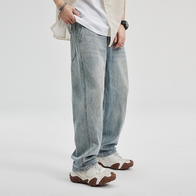 New Spring and Summer Classic Loose Straight-fitting Jeans Versatile High Street Style