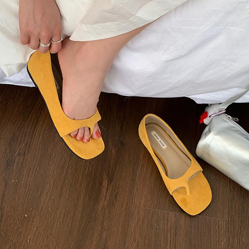 Fashion Bailamos  Summer Women's Flip-Flop Slip-On Flats Open Toe Soft Sandals Comfortable Casual Female Ballerinas Shoes Mujer