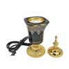 Brûleur d'encens électrique Porte-encens Oliban Brûleur d'encensoir arabe vintage Ornement pour la maison, le bureau, le yoga, le spa Prise UE