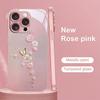 Coque de téléphone de luxe en verre trempé métallique motif papillon et fleur pour iPhone 11 12 13 14 15 16 17 Pro Max 15 14 Plus 17 Air 17E