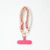 Women Short Wrist Pearl Chain Phone Lanyard Metal Buckle