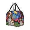 Dog Cavalier King Charles Spaniel Insulated Lunch Bag Resuable Cooler Thermal Lunch Box for Women Kid Picnic Travel