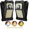 118LED 3 Color Temperature Solar Lights Outdoor Clip-on Motion Sensor Lights 3 Mode IP65 Waterproof Security Light For Fence