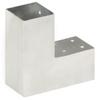 Vidaxl L-Shaped Connectors, 4 Pcs., Galvanized Metal, 71X71 Mm