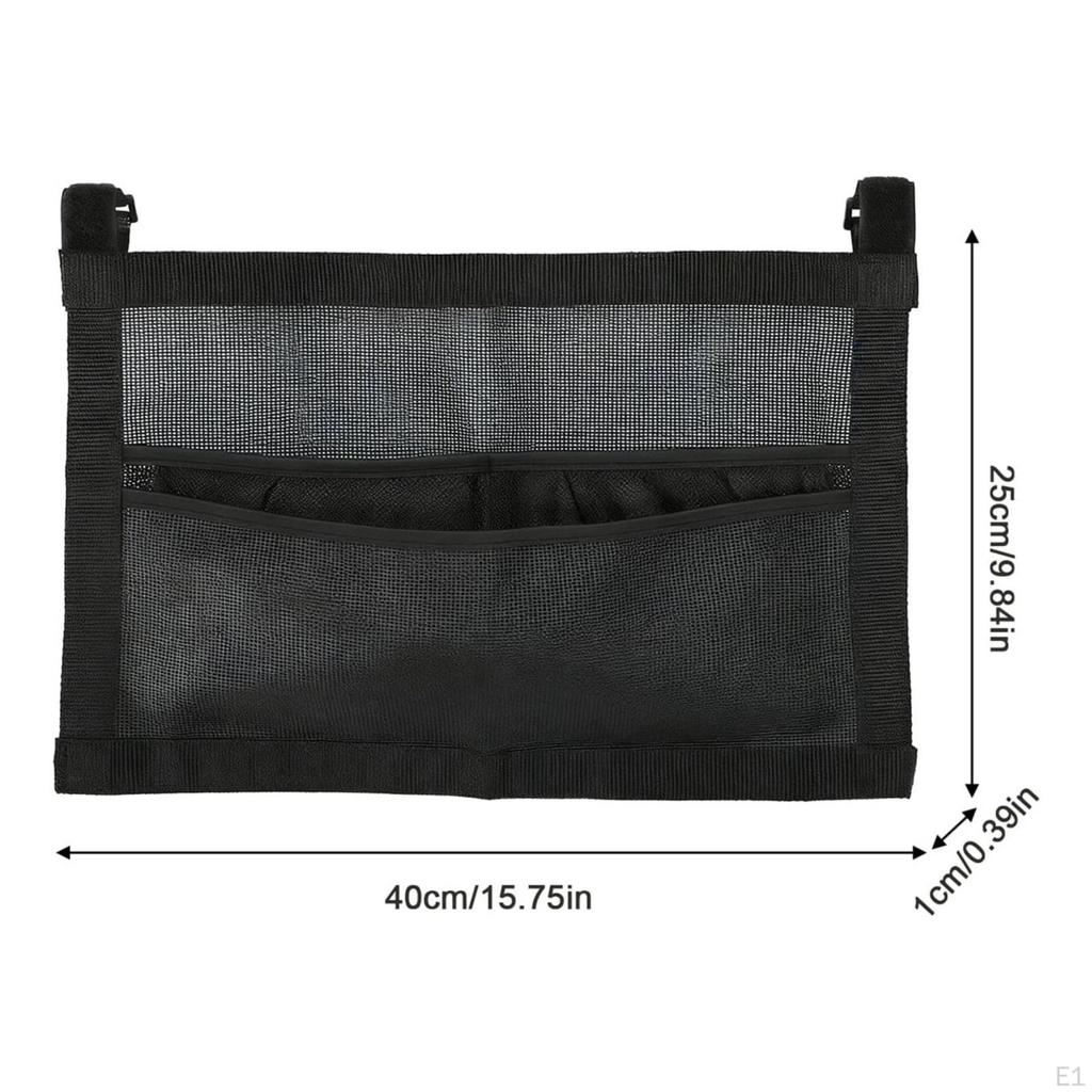 Hanging Mesh Pouch with Straps SpaceSaving BeneathTable Organizer Storage for Racket