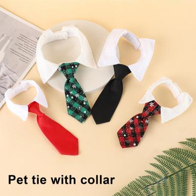 Formal Dog Tuxedo Neck Tie Adjustable Dog Gentleman Drool Towel Small Boy Cat Dog Tux Suit Collar for Wedding Birthday Party Supplies