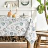 Fall Blue Pumpkins Leaves Waterproof Tablecloths Thanksgiving Party Decor Autumn Harvest Polyester Table Cloth For Table Decor