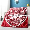 Arsenal F.C Pattern Blanket for Home Decoration, Bed, Sofa, Car Travel, Camping, Suitable for All Seasons, Birthday Christmas Gift