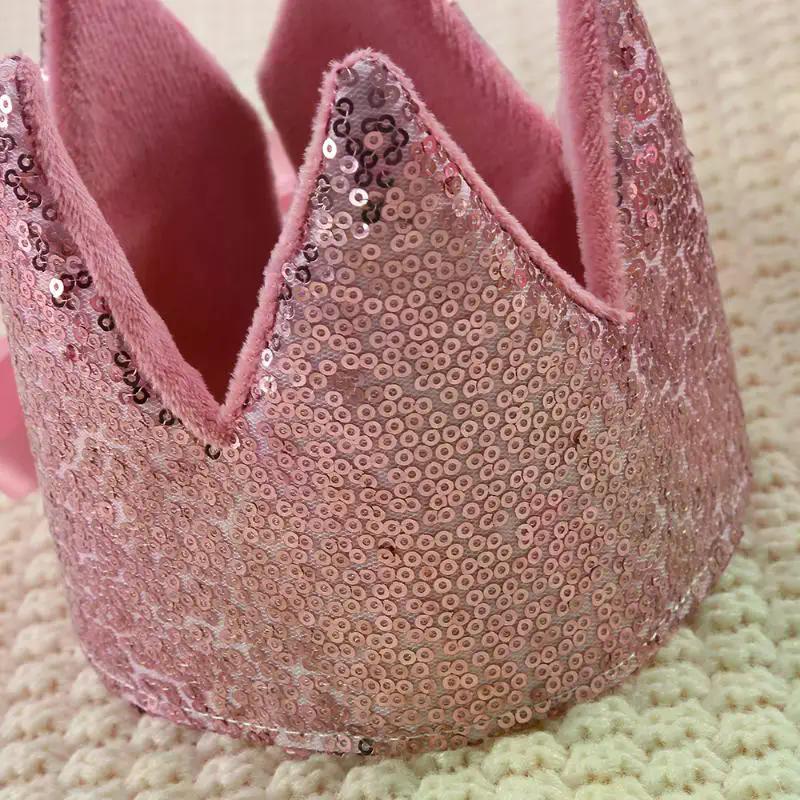 INS Baby Shower Girl Glitter Pink Crown Boy Birthday Party Headwear Stage Performance Headband Star Fairy Stick
