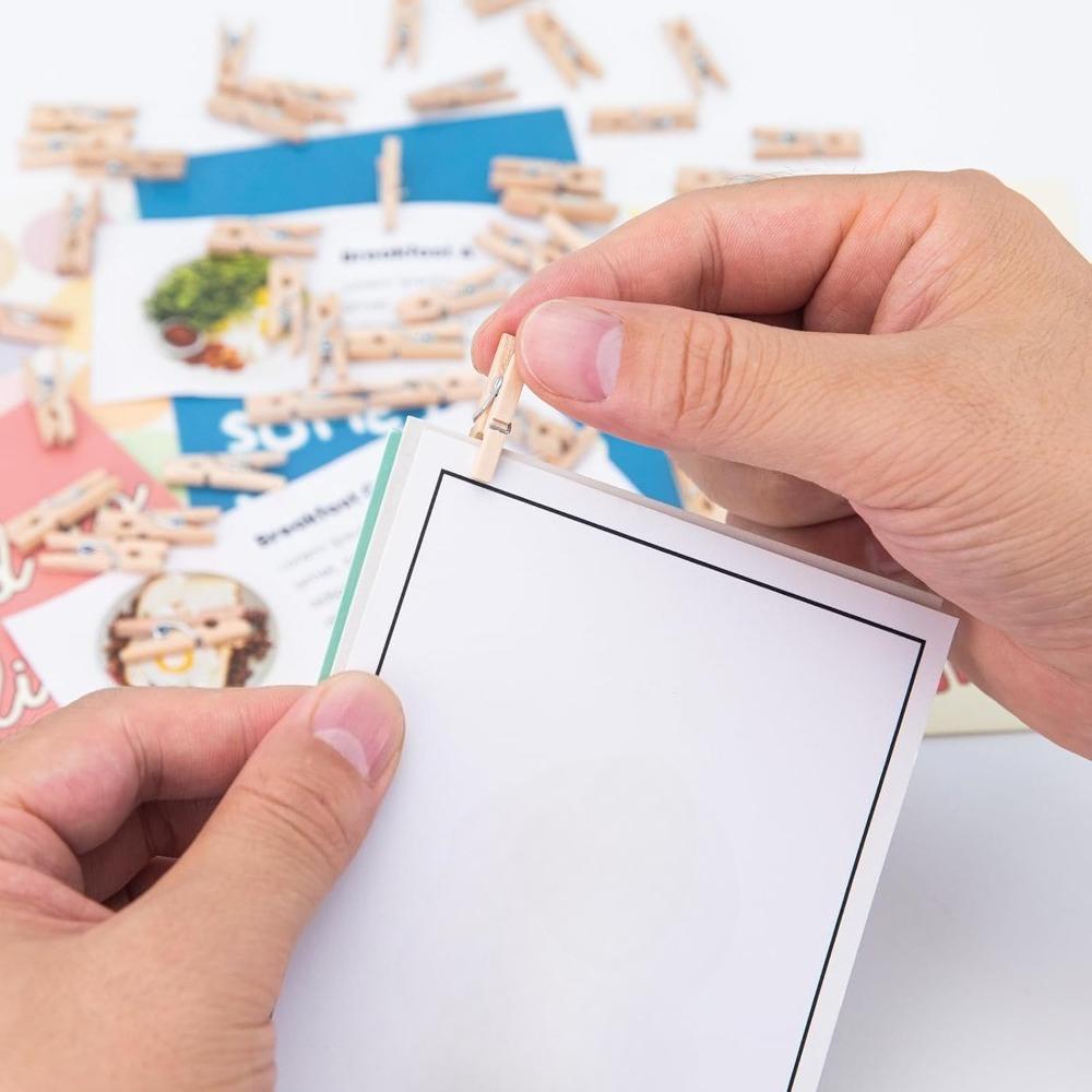 Mini 25mm Natural Wooden Clips Photo Clips Clothespin Clothes Folder Wedding Party Wooden Clip Clips Pegs Dropshipping 100 Pcs