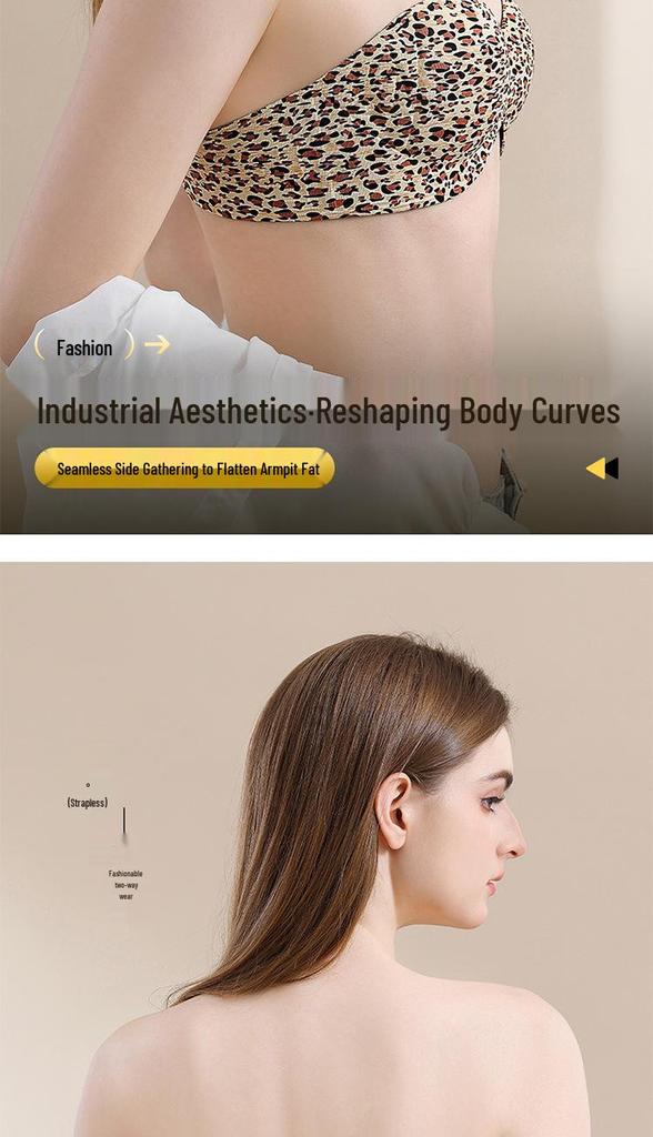 Strapless Push-Up Half-Cup Bandeau Bra – Non-Slip, Anti-Sag, Sexy Off-Shoulder Design