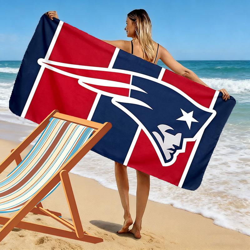 Patriots Print Beach Towel, Large Soft Quick Dry Towel for Beach Camping Swimming